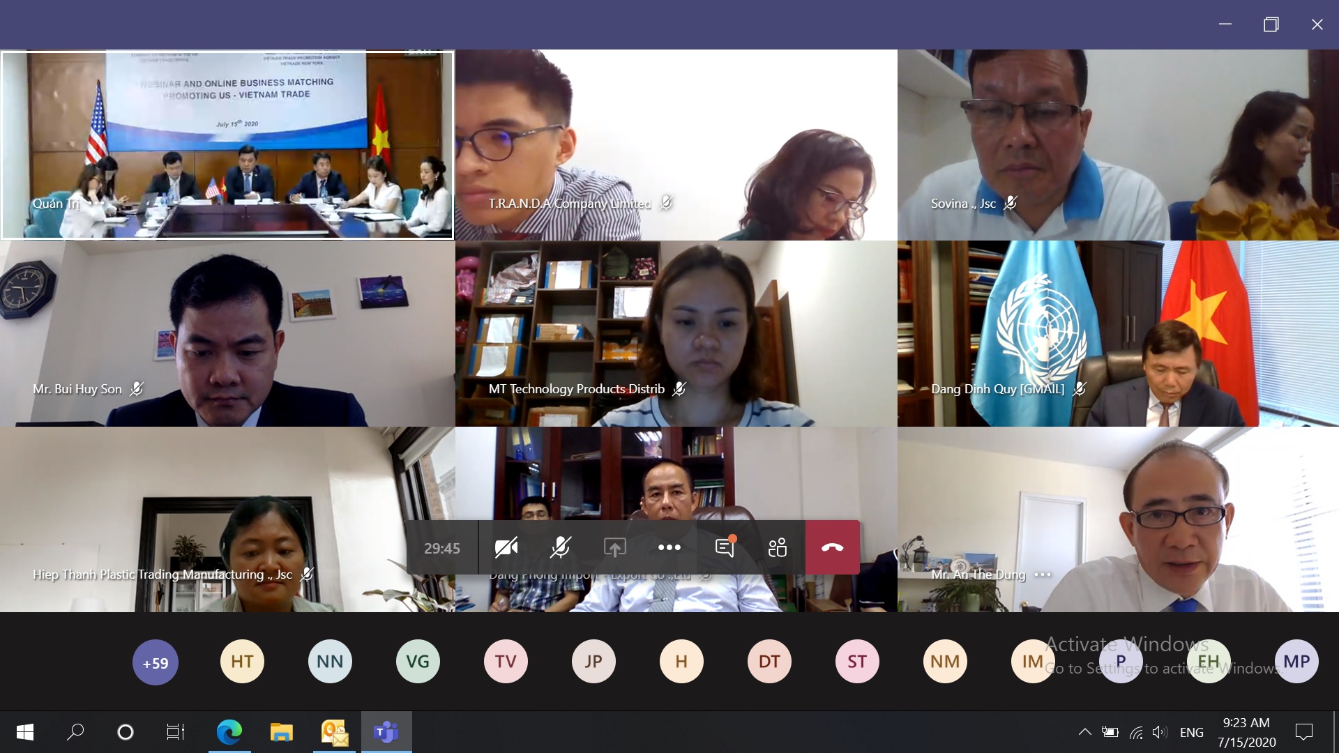 Webinar: Promoting Vietnam-US trade cooperation in the context of Covid-19